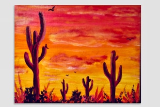 Saguaro Sunset – Wine and Paint Night